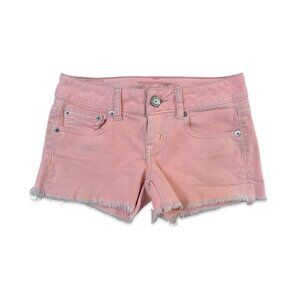 American Eagle Pink Cut Off Denim Shorts - Size 2